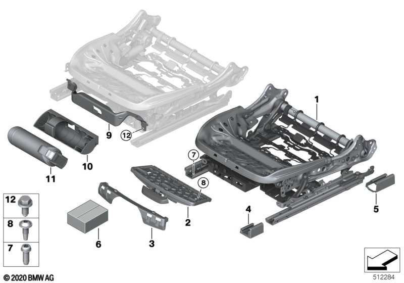 Stoel voor zittingframe elektrisch