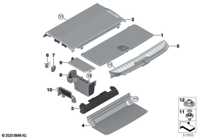 Bodembekleding van bagageruimte PHEV