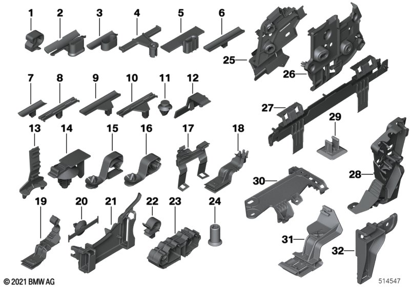 Diverse kabelbevestigings