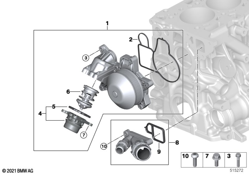 Koelsysteem-waterpomp/thermostaat