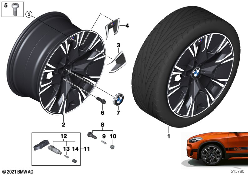 BMW LM-velg Aerodynamik 890M - 20"