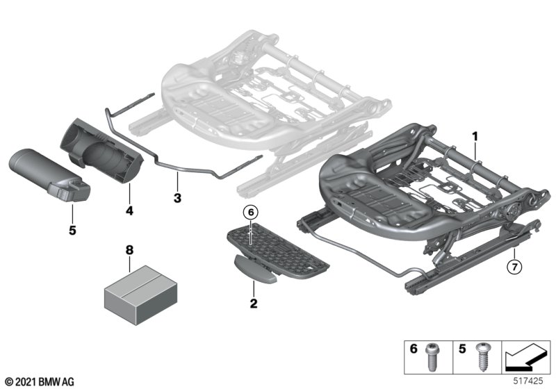 Zittingframe voorstoel handmatig