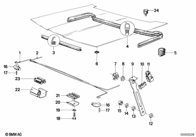 Motorkap/torsieveer/afdichting