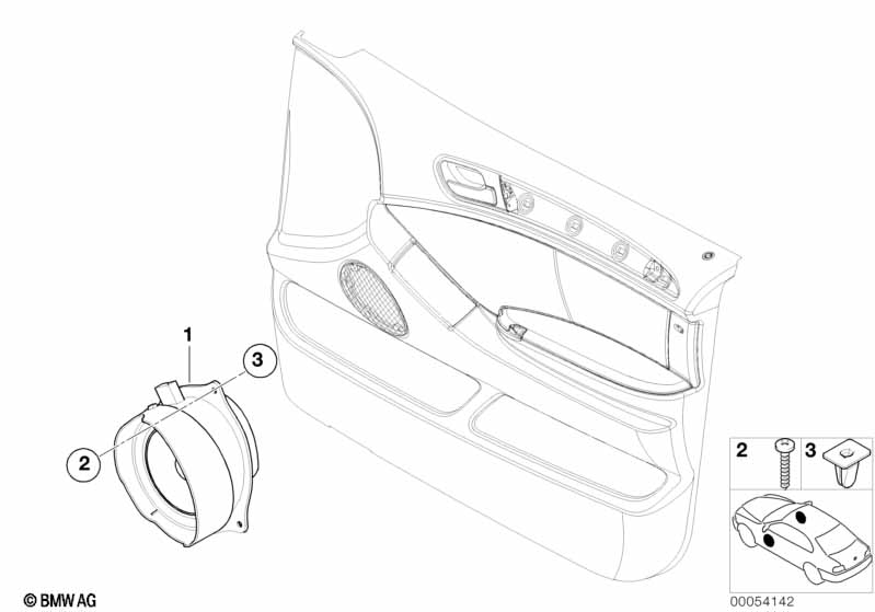 Onderdelen Stereo System deur voor