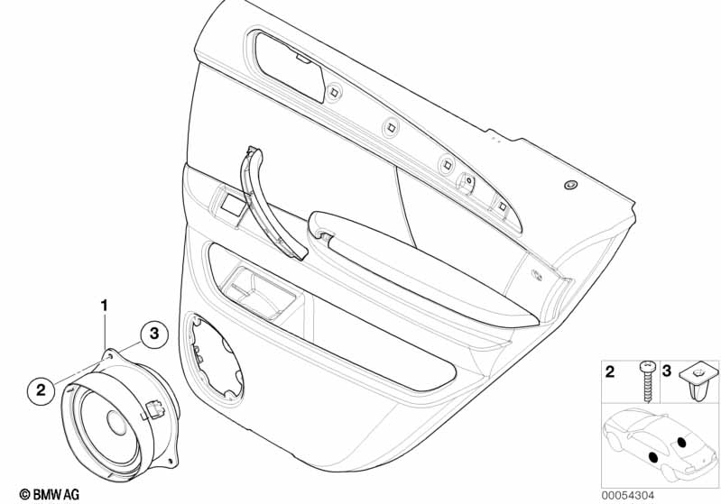 Onderdelen Stereo System deur achter