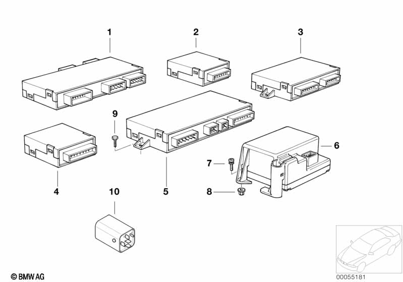 Karrosseriestuurtoestel.en modulen