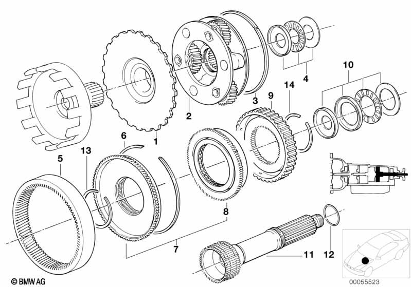 ZF 4hp22/24 planeetwiel stel