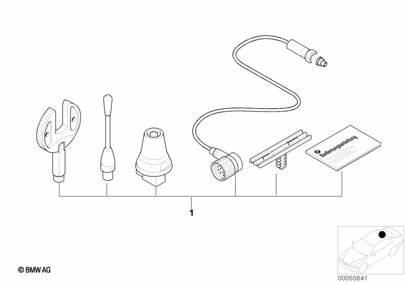 Inbouwset telefoondakantenne