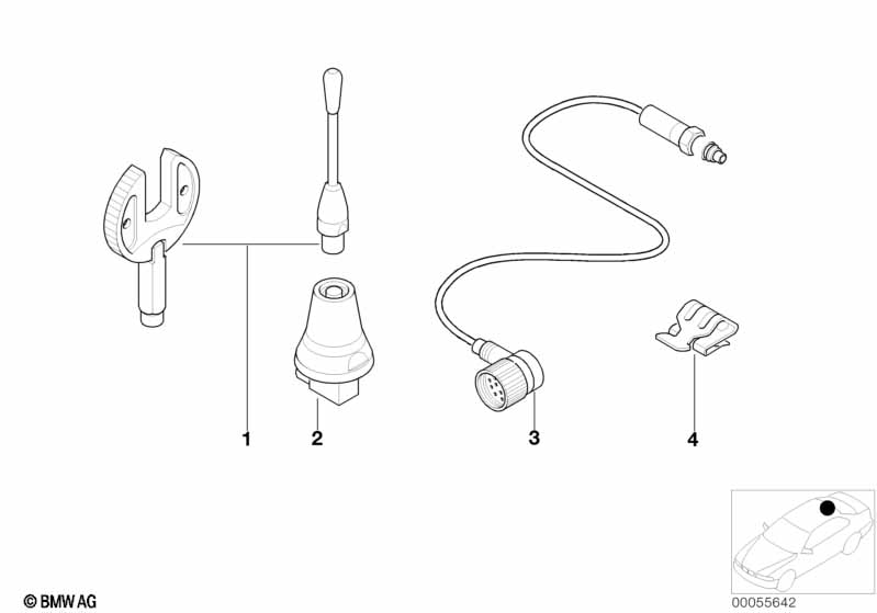 Onderdelen telefoondakantenne