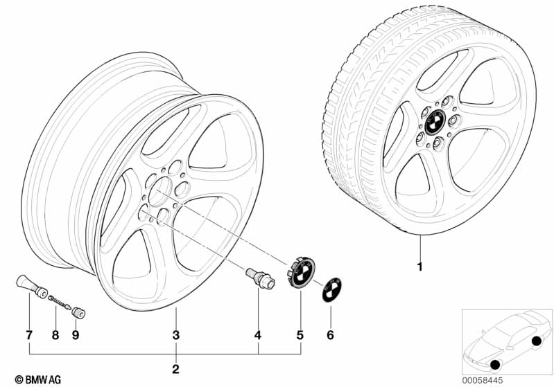 BMW wiel LM sterspaak 69