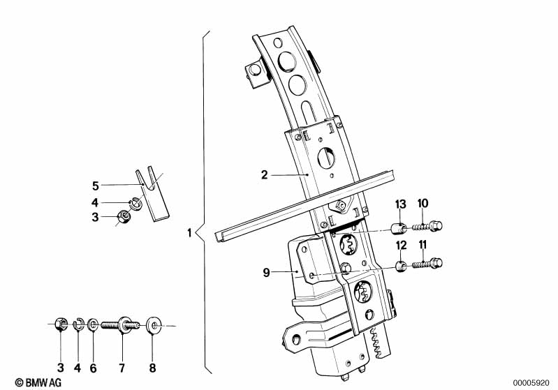 Deurvenstermechanisme achter