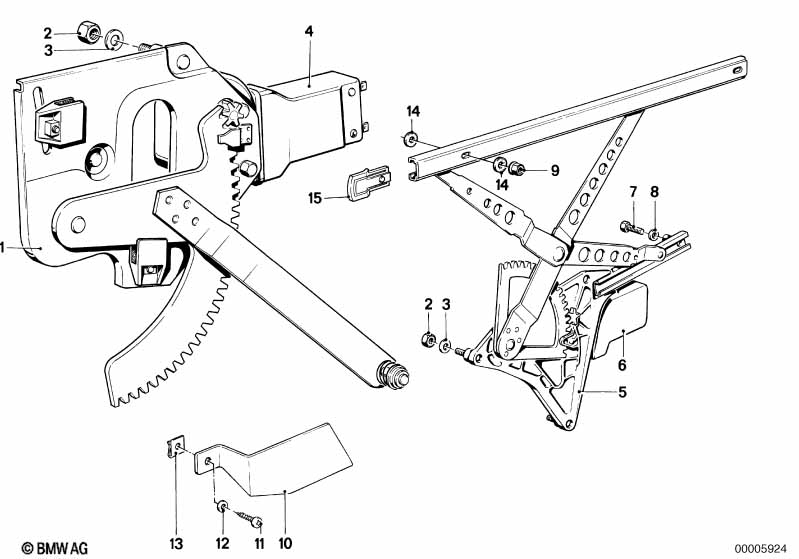 Deurvenstermechanisme achter