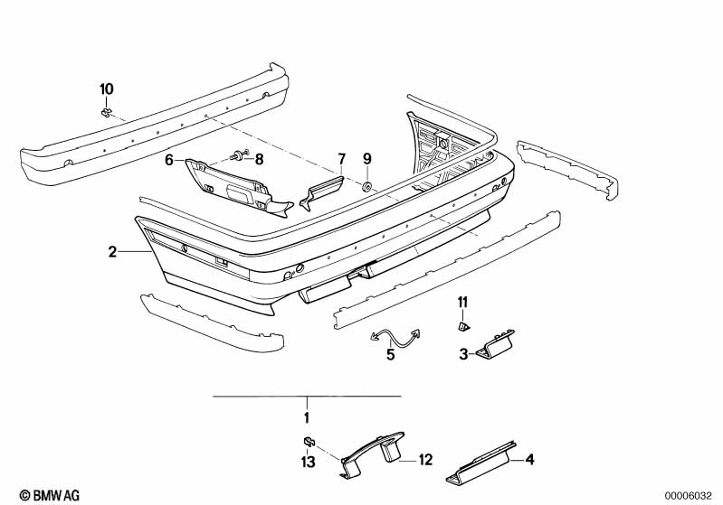 Bekleding bumper achter M Technic