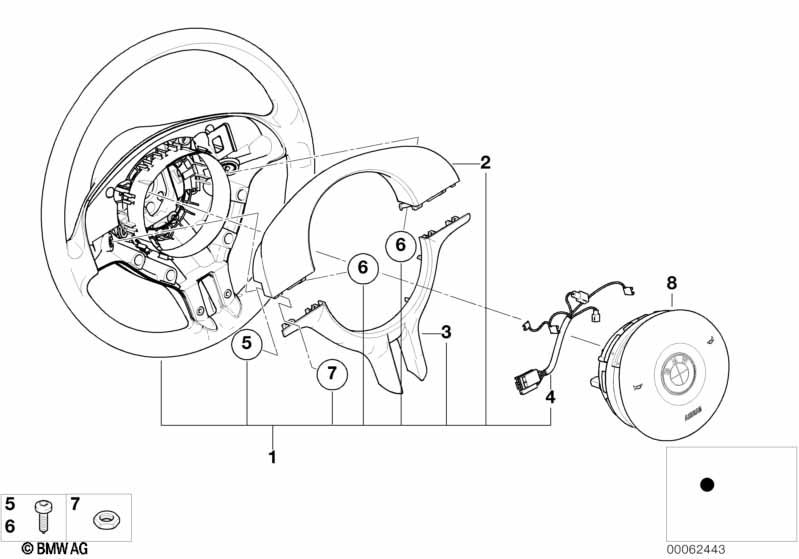 Sportstuurwiel airbag-smart/sierafdekk.