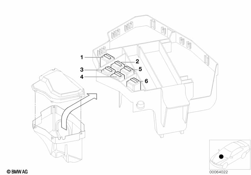 Relais positie motorruimte