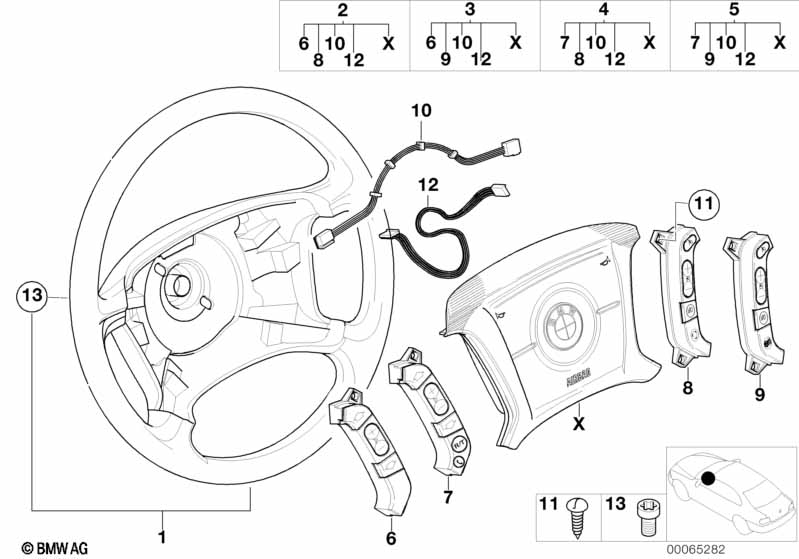 Stuurwiel airbag multifunctioneel