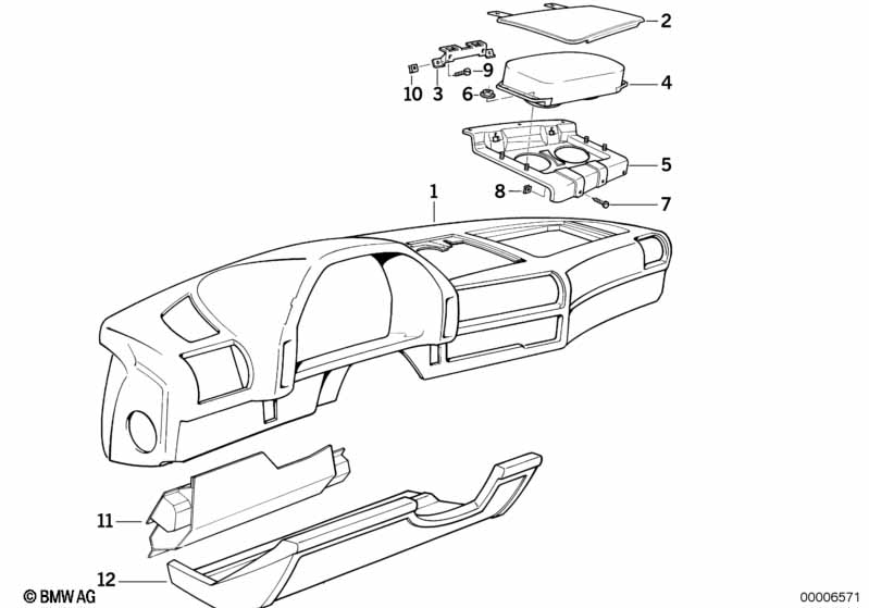 Bekled.instrument paneel/meerijd.airbag