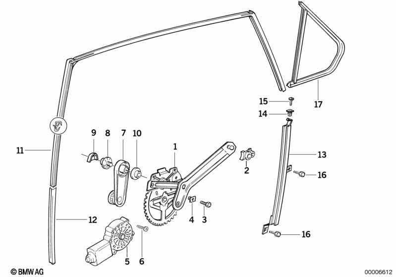 Deurvenstermechanisme achter