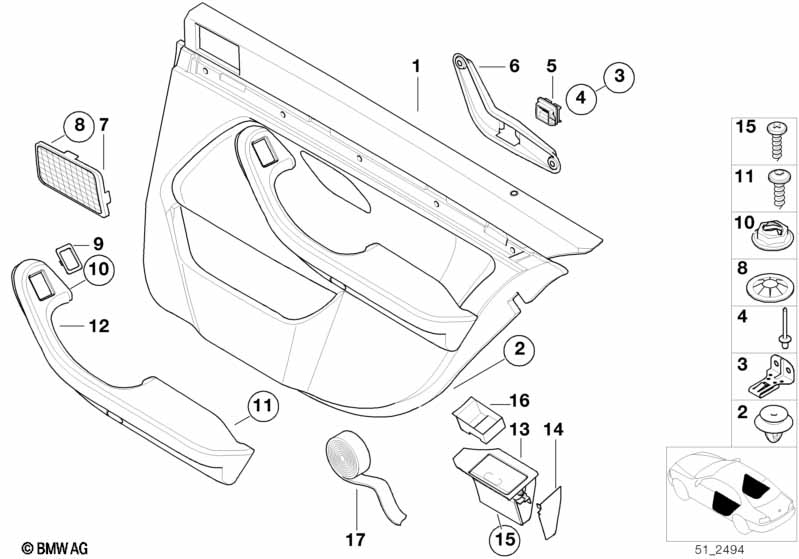 Portierbekleding, achter