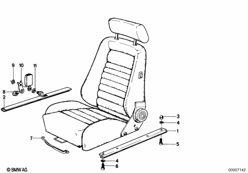 Recaro sportstoel-afstandsstuk