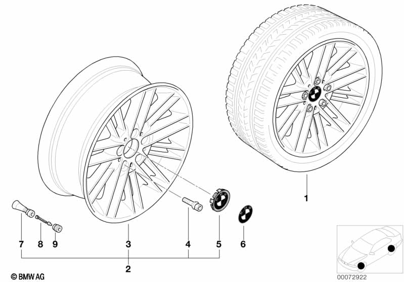 BMW wiel LM parallelspaak 85