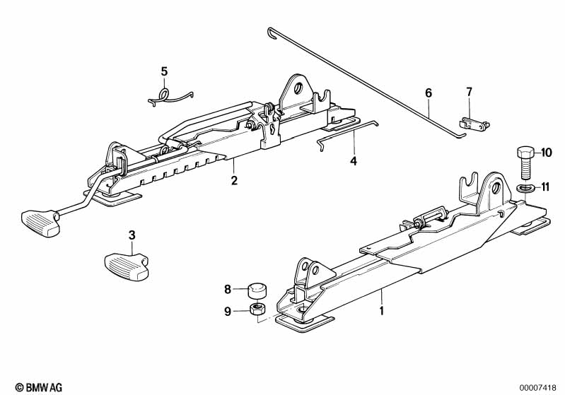 BMW sportzitting rail zitting