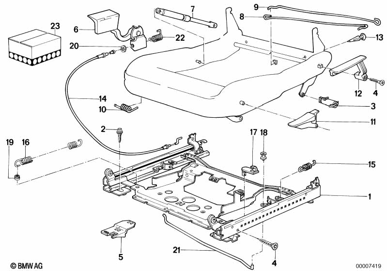 BMW sportzitting rail zitting mech.