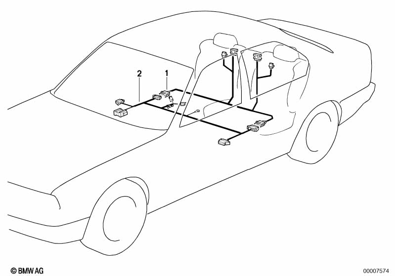 Kabelset zitverstell. elektr. achter