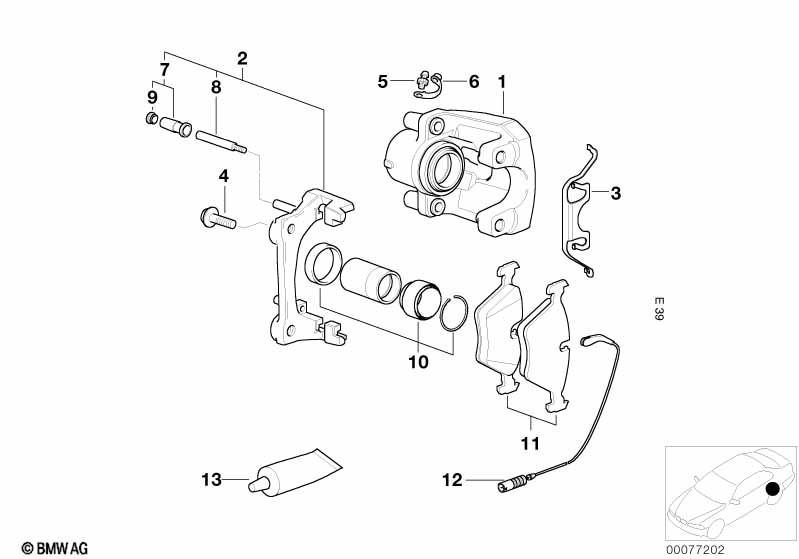 Remvoeringsensor achterrem