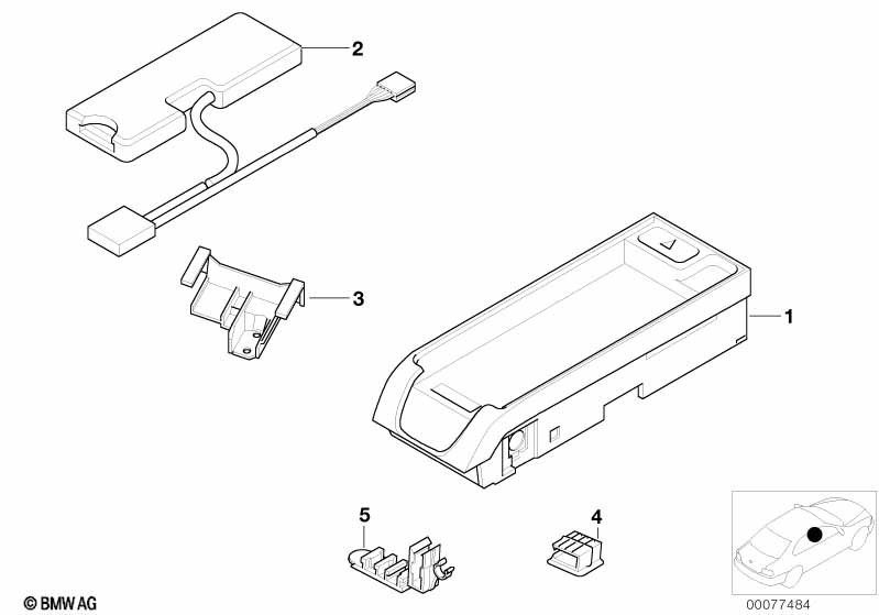 Onderdelen SA 632 middenconsole