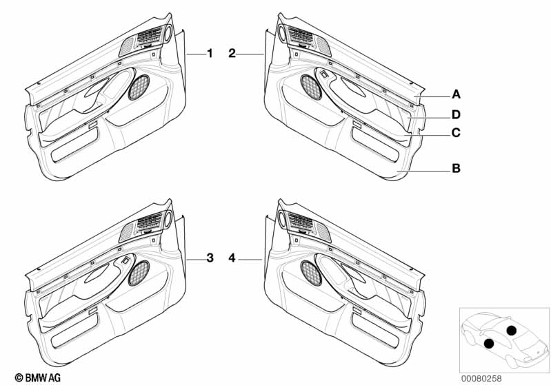 Individualdeurbekleding leer/airbag voor