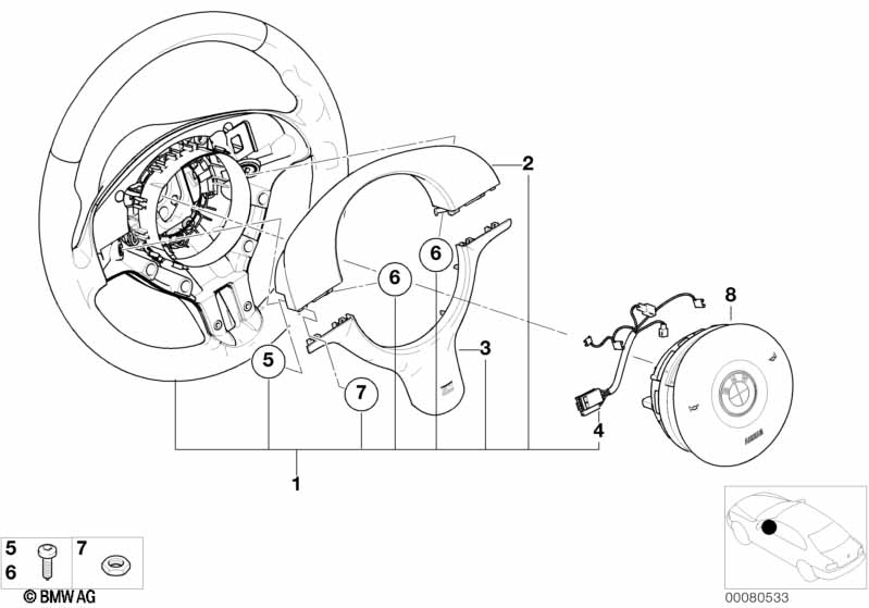 M Sportstuurwiel leder airbag-smart