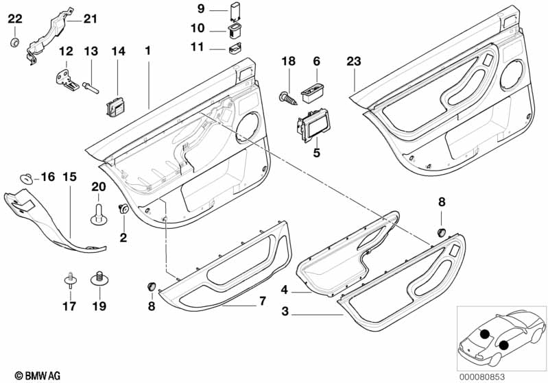 Portierbekleding, achter