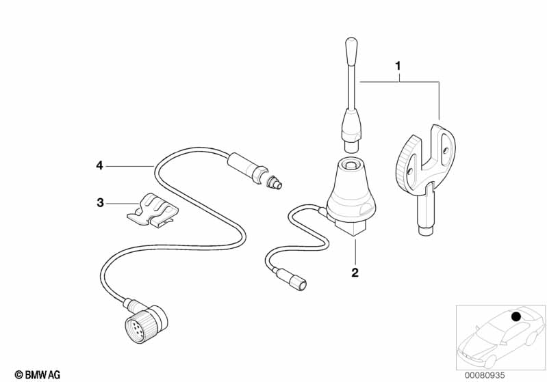 Onderdelen telefoondakantenne