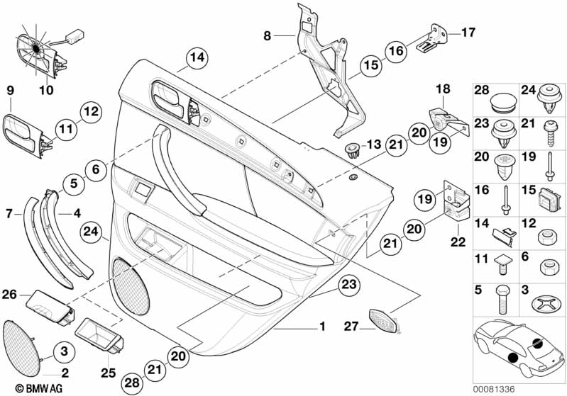 Portierbekleding achter/Zijdenairbag