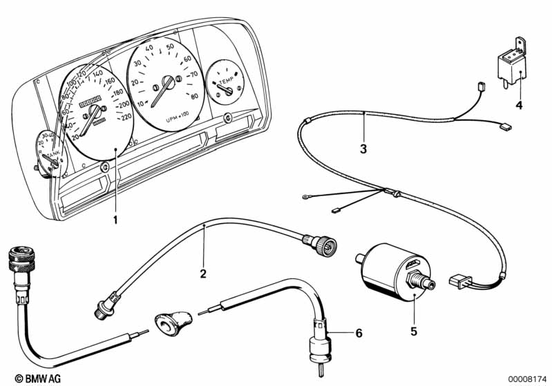 Snelheidsm./aandr.kabel/waarschuwgslamp