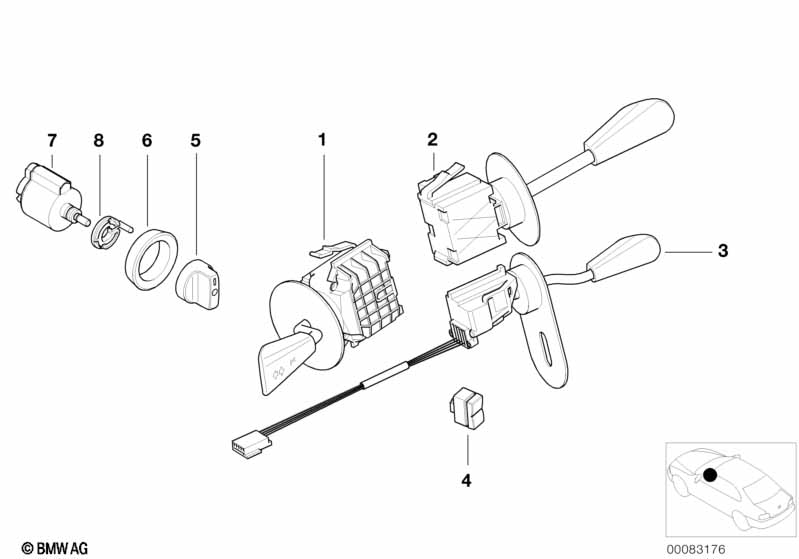 Stuurkolom-schakelaar
