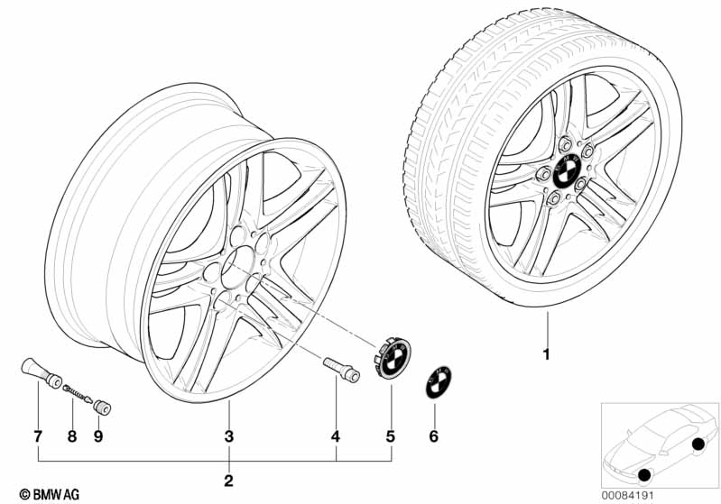 BMW wiel LM sterspaak 89