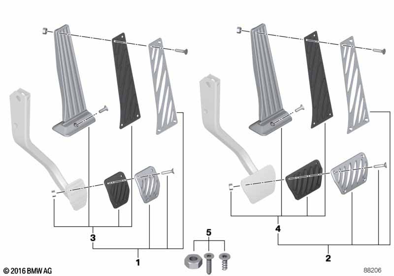 Pedaalplaatjes aluminium