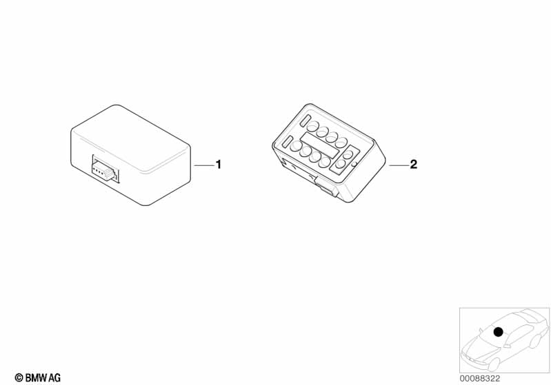 Onderdelen v regensensor