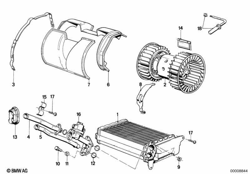 Radiator/luchtcompressor