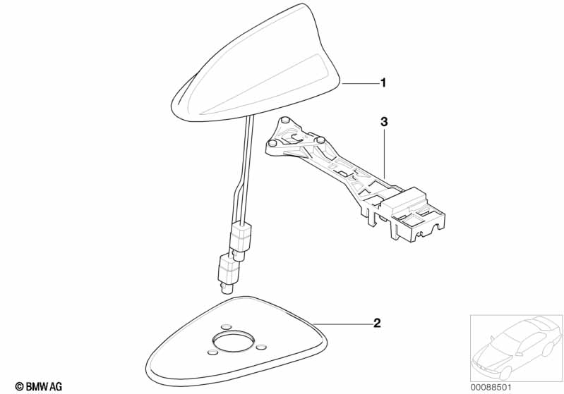 Onderdelen telef.antenne multi-band