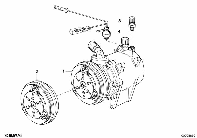 Airco-compressor magneetkoppeling