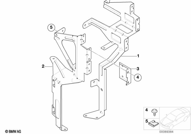 Bevestigingsonderdelen CD-wisselaar