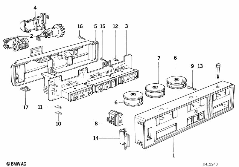 Bediening automatische airconditioning