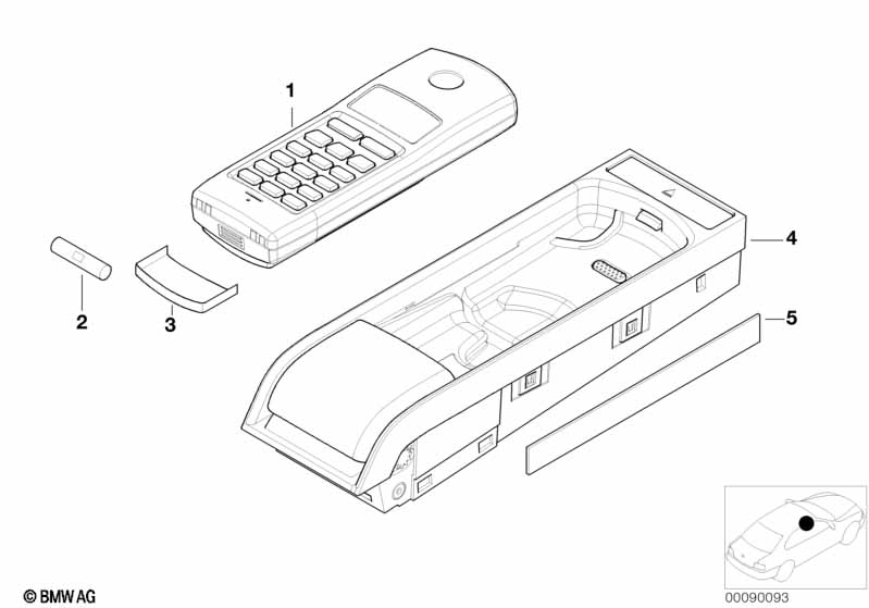 Onderdelen Tandemautotelefoon