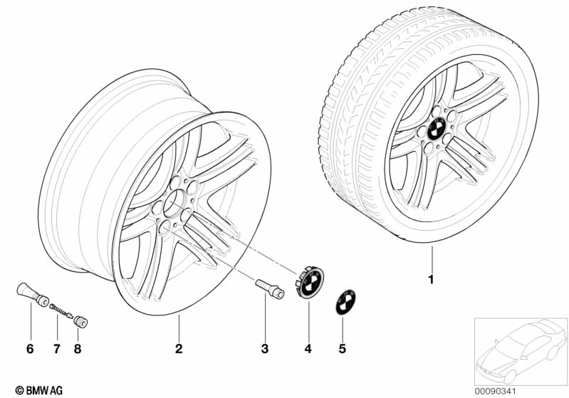 BMW wiel LM sterspaak 89