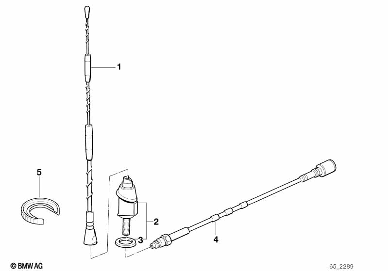 Onderdelen zijpaneel telefoon-antenne