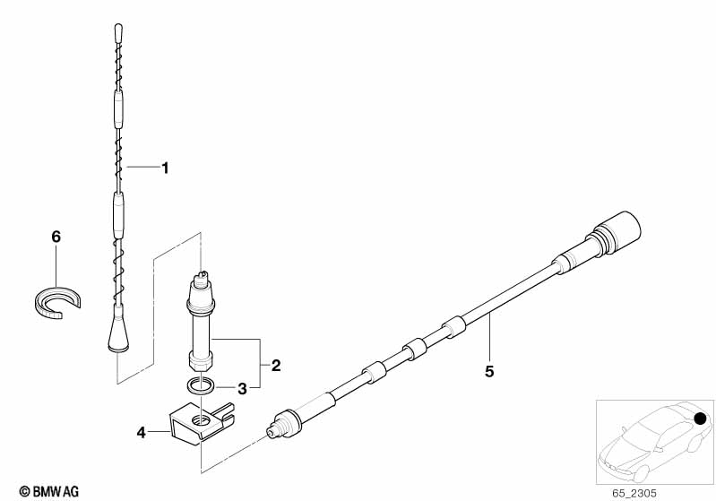 Onderdelen zijpaneel telefoon-antenne