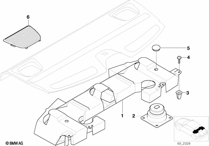 Onderdelen subwooferbox top-hifi-systeem